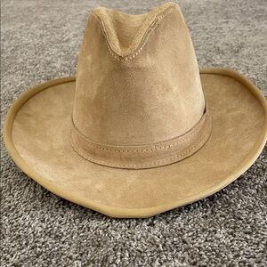 Men's Tan Suede Western Hat